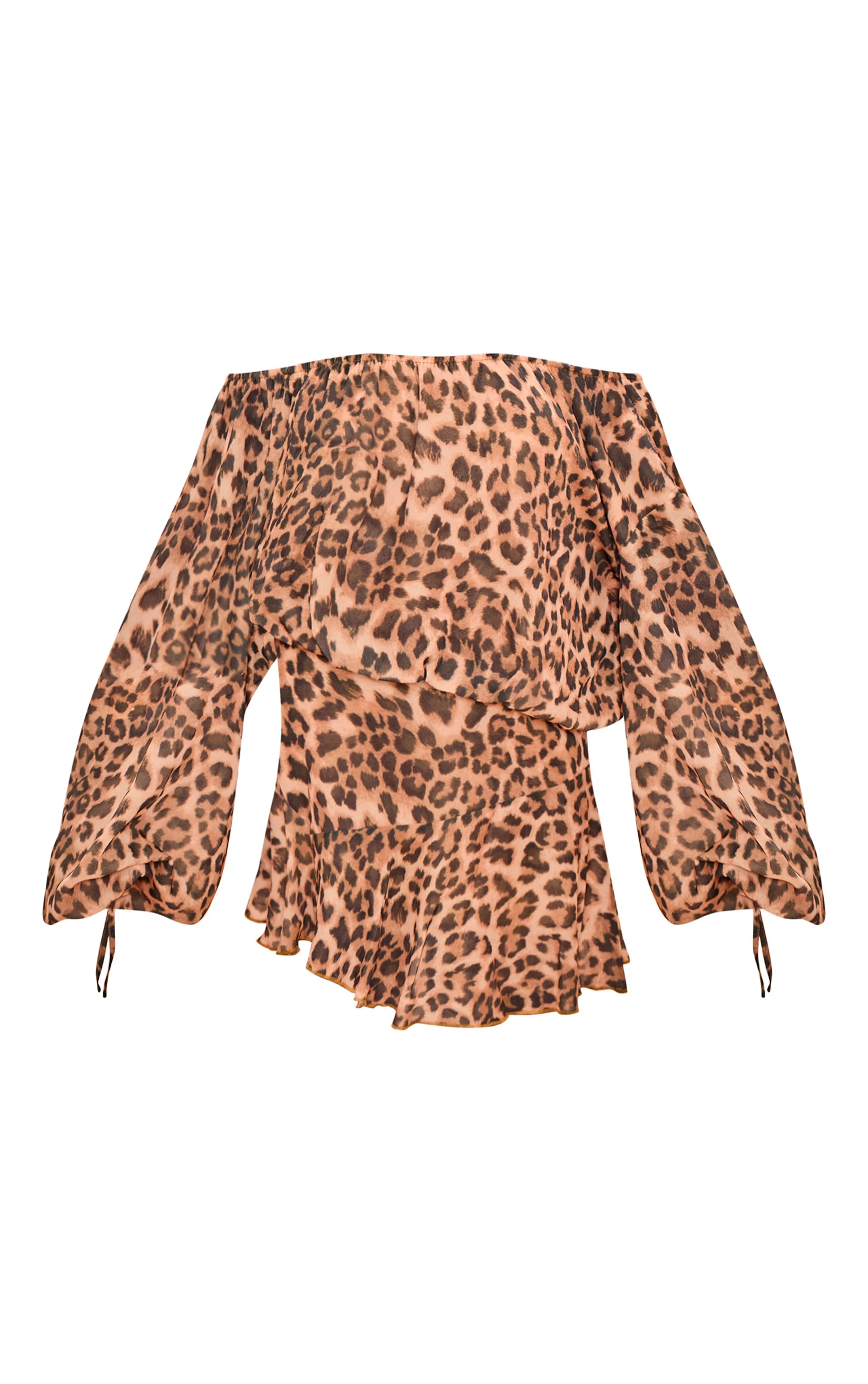 Elegant Short Printed Dress with Single Shoulder Design And Loose Waist for Women Leopard Pattern Floating Skirt Style